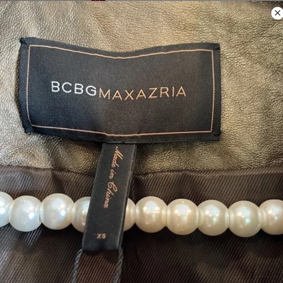 NWT BCBGMaxAzria Copper Moto Leather Vest Jacket - Picture 3 of 10